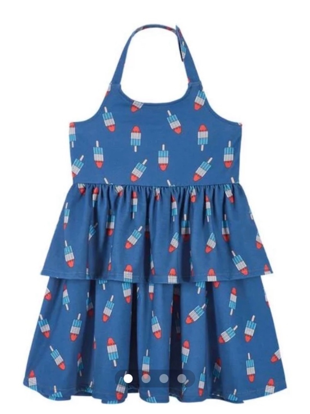Andy & Evan Girls Blue Bomb Pop Popsicle Tiered Dress NWT